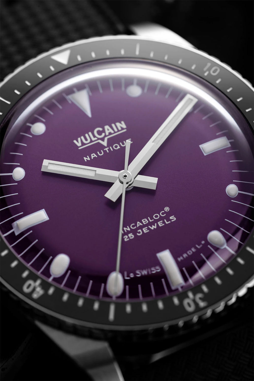 Vulcain Skindiver Nautique Purple & Rubber Strap 660170AI7.BAR200