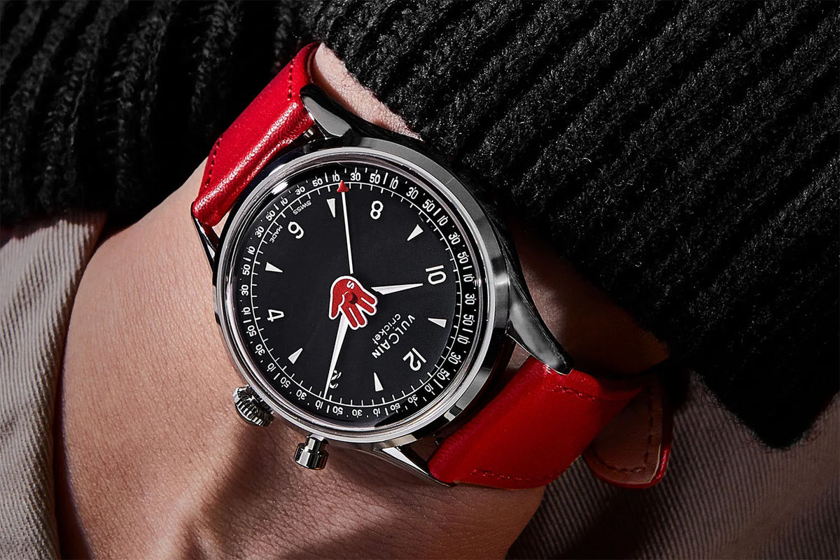 Vulcain Cricket Salute 39 mm - Röd 100168A95.BAN248