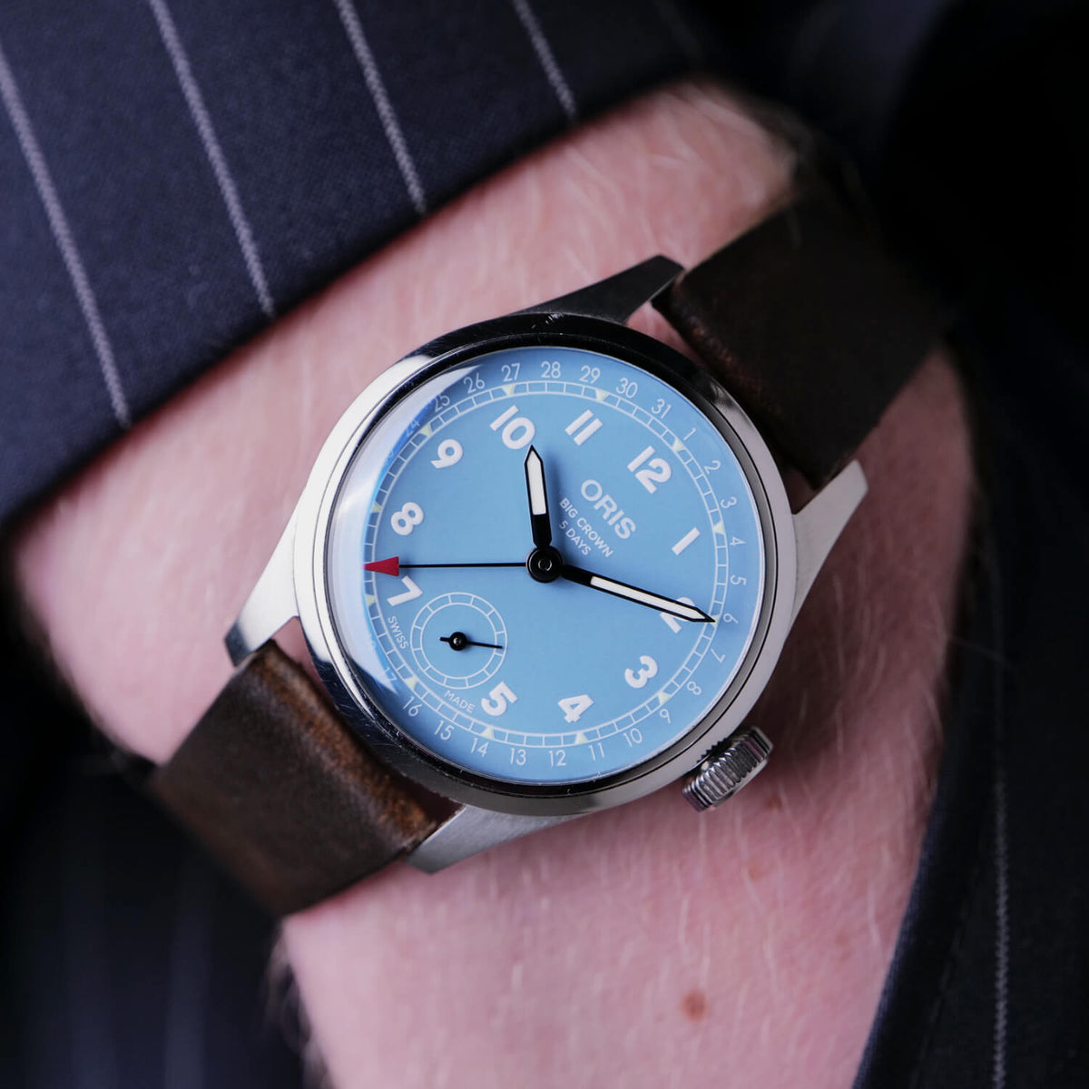 PRE-OWNED Oris Big Crown pointer Date 01 473 7786 4065-07 5 19 22FC