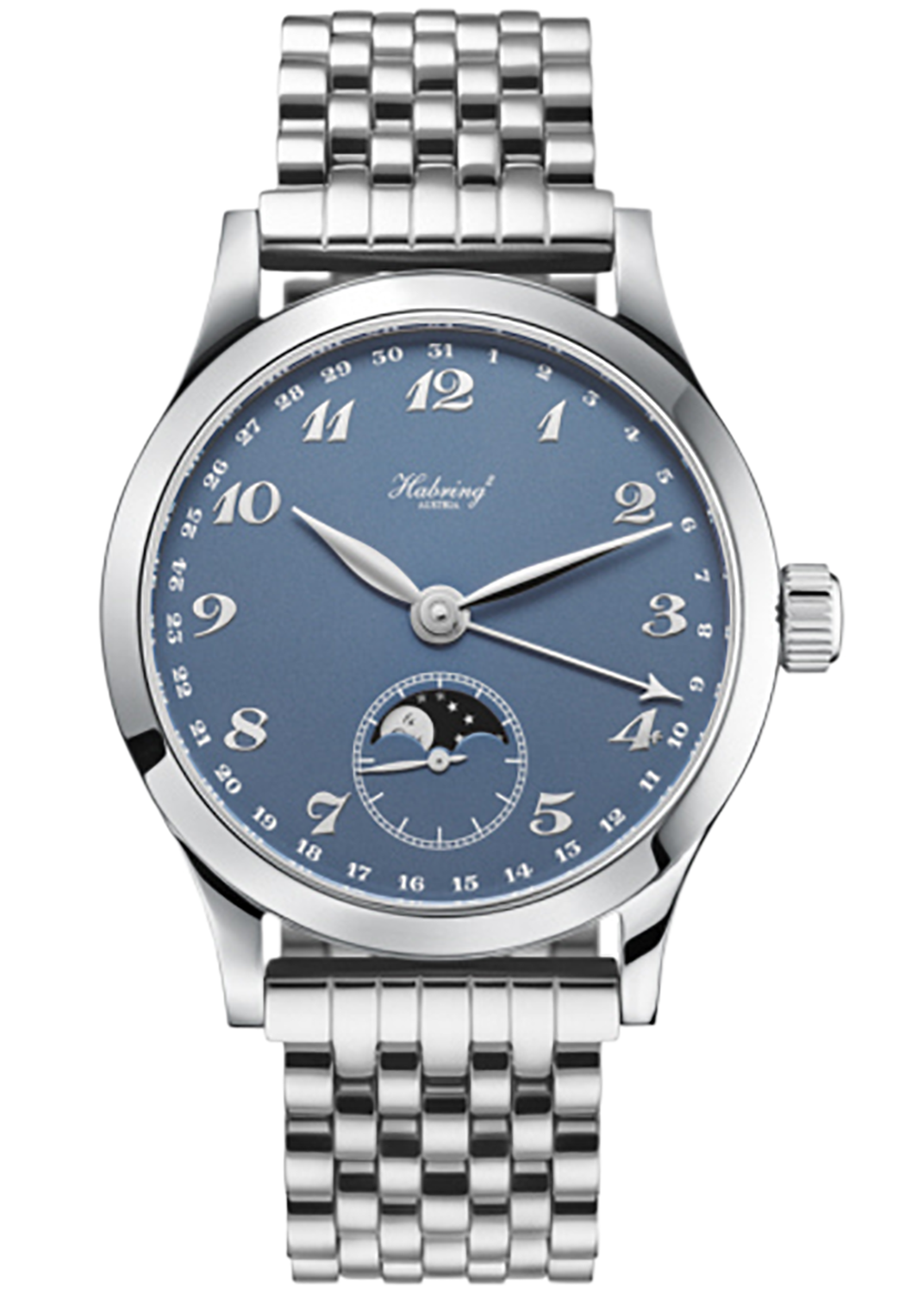 Habring2 Oskar Blue Pointer Date & Moonphase HBR2OSKRMPPDBLU