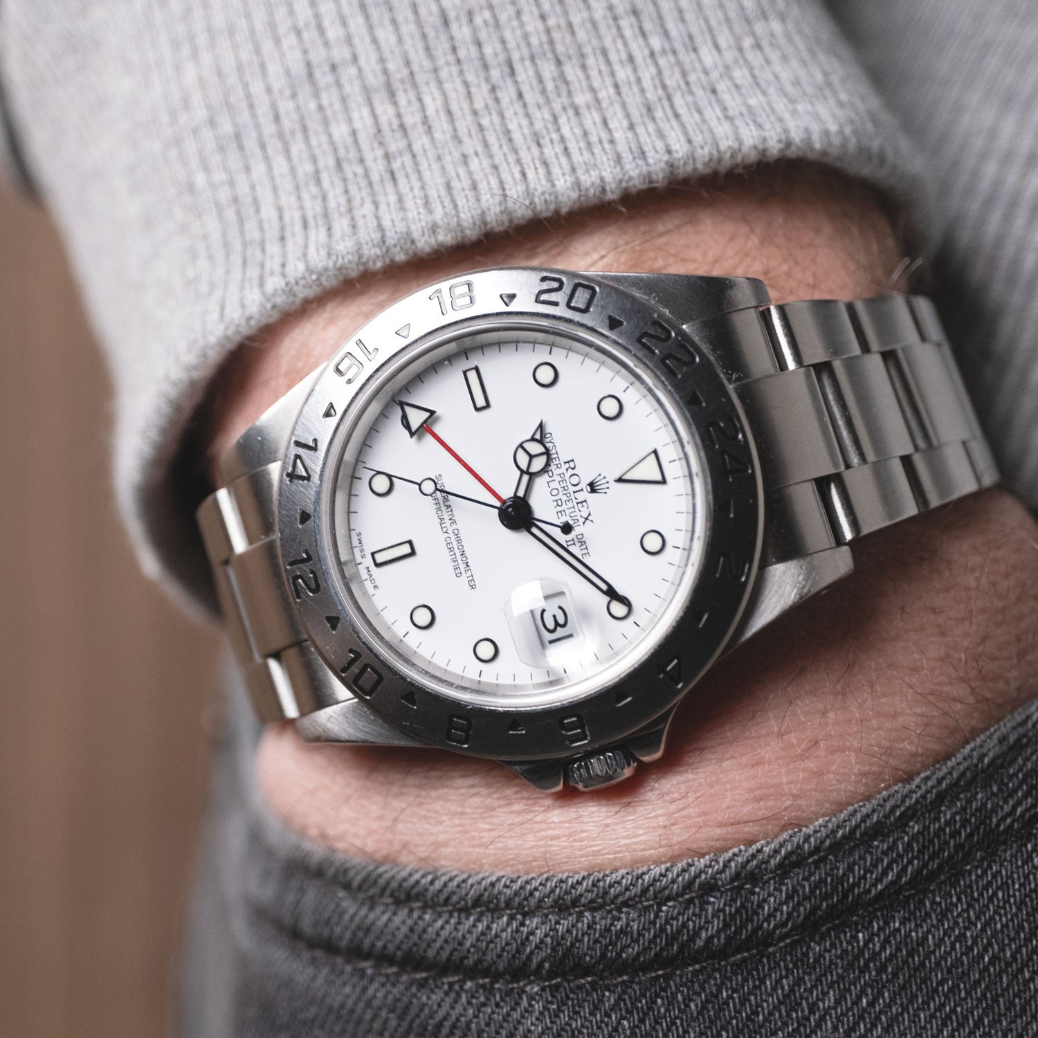 BEGAGNAD Rolex Explorer II Vit 16570