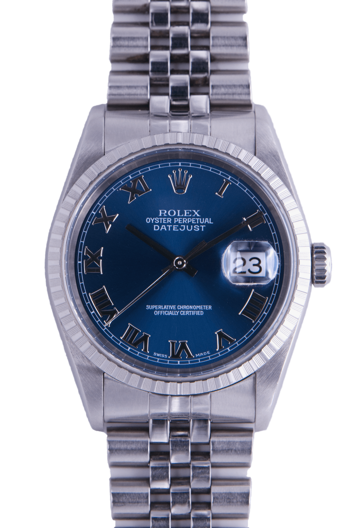 BEGAGNAD Rolex Datejust 36 Blå 16220
