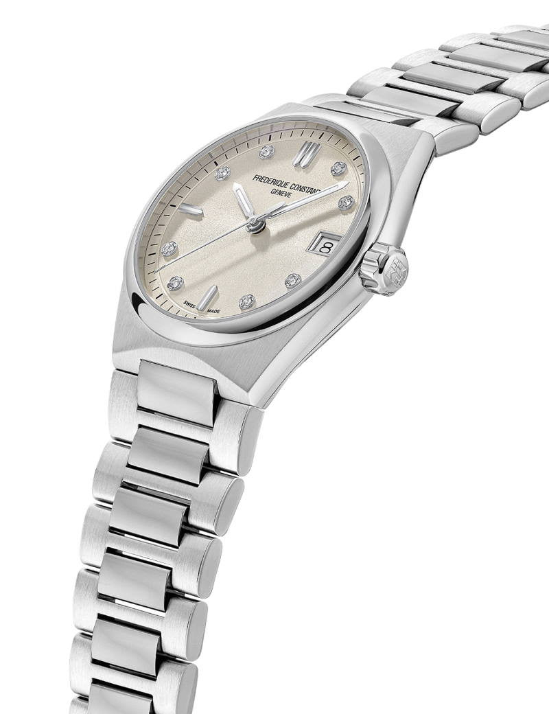 Frederique Constant Highlife Ladies Quartz 31mm Rund Vit Solstrål & Stål FC-240BGD2NH6B
