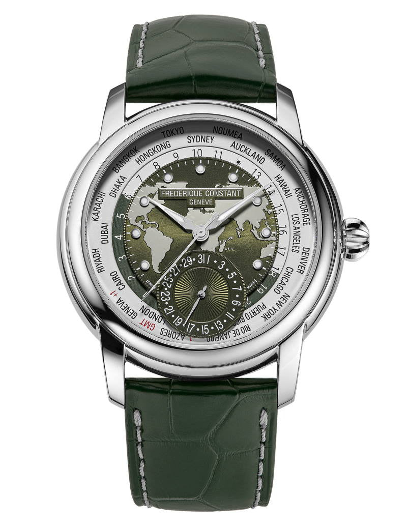 Frederique Constant Manufacture Classic Tourbillon 42 mm Green leather Strap FC-980GR3H6