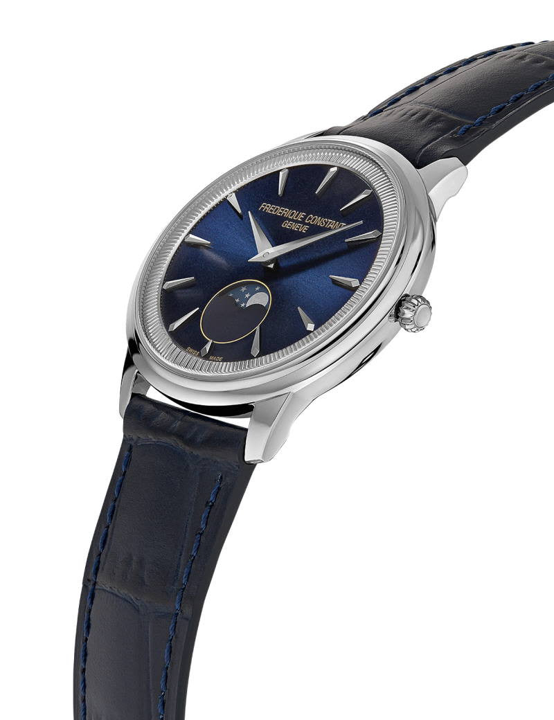 Frédérique Constant Classics Moneta Moonphase 37mm Blue Dial & Steel FC-206N3S6