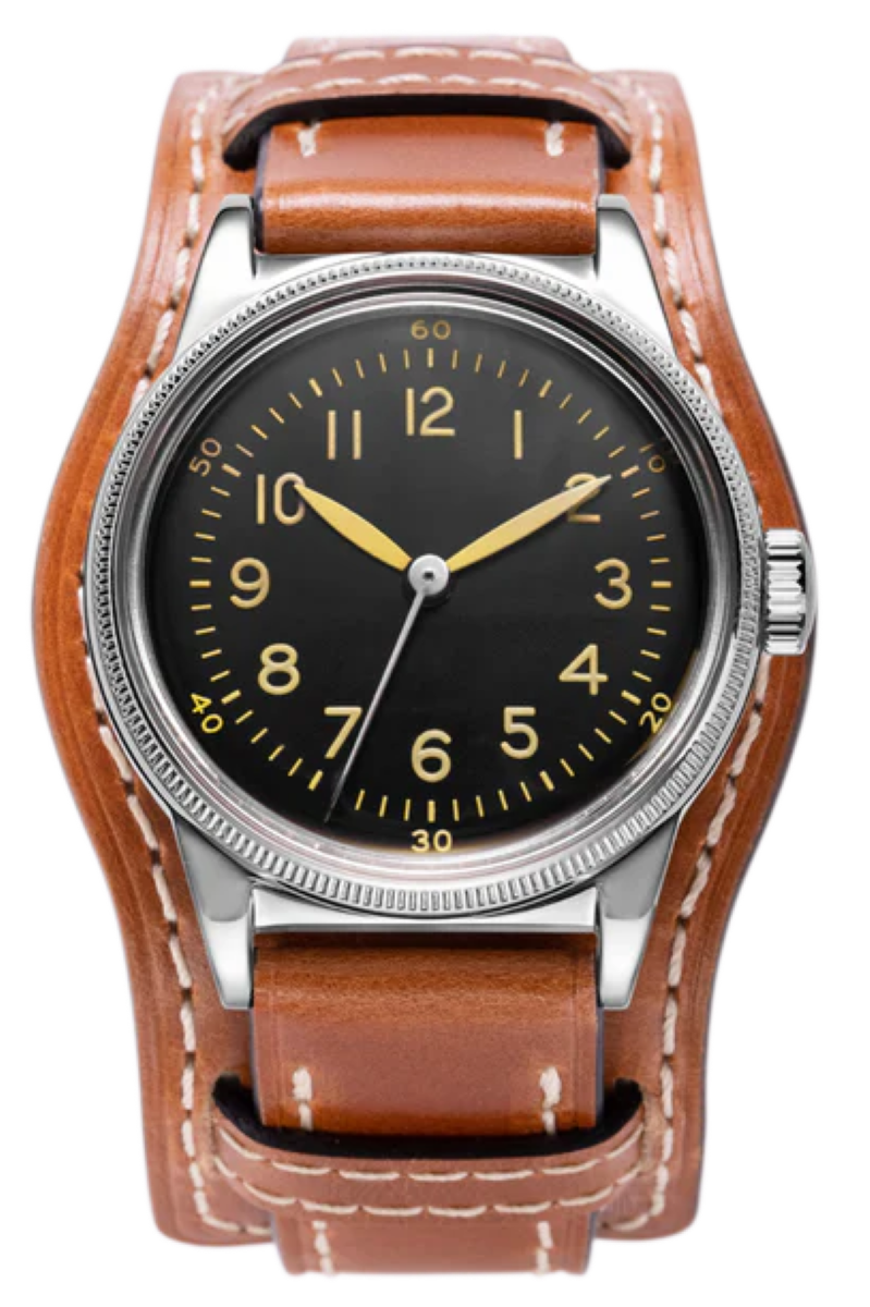 Praesidus A-11 Type 44 Patina 38mm Landeron 21-Bund Leather