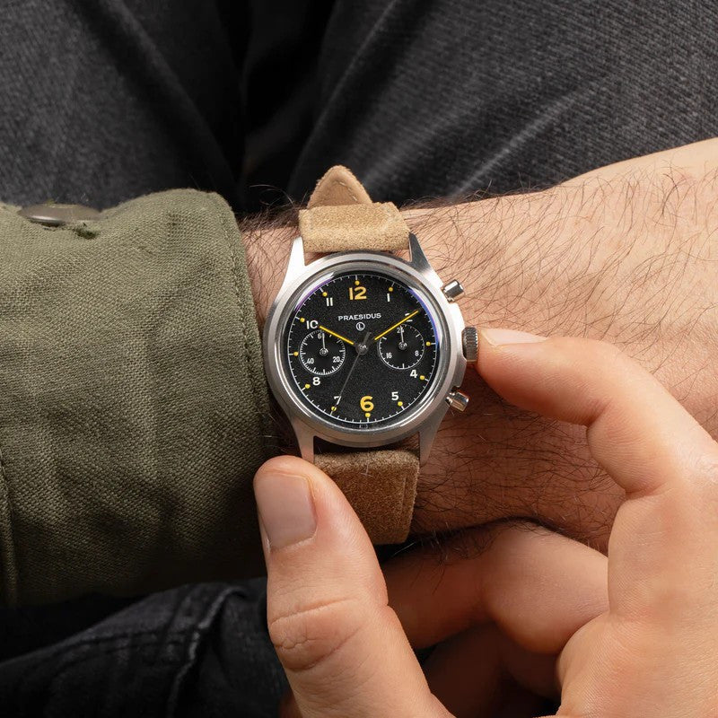 Praesidus PAC-76 Chronograph 38mm Sand Distressed Leather P-38-P76-MB-RBRK1