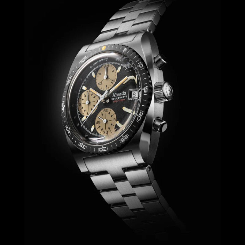 Nivada Grenchen Chronosport Mecaquartz Steel 77001Q01