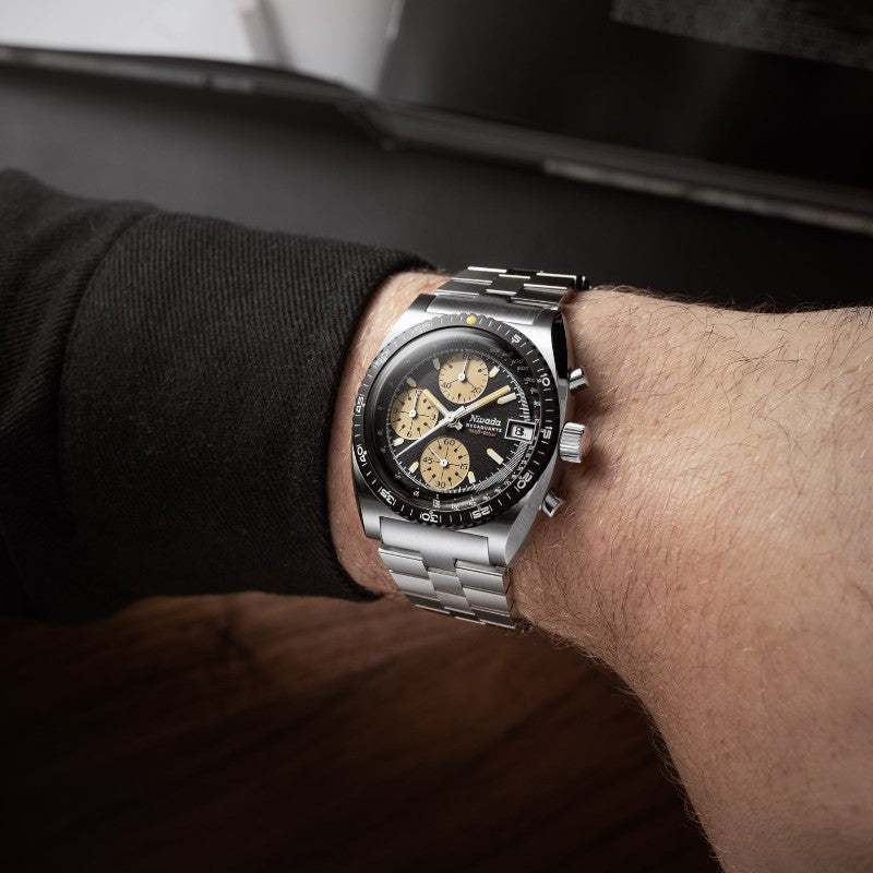 Nivada Grenchen Chronosport Mecaquartz Steel 77001Q01