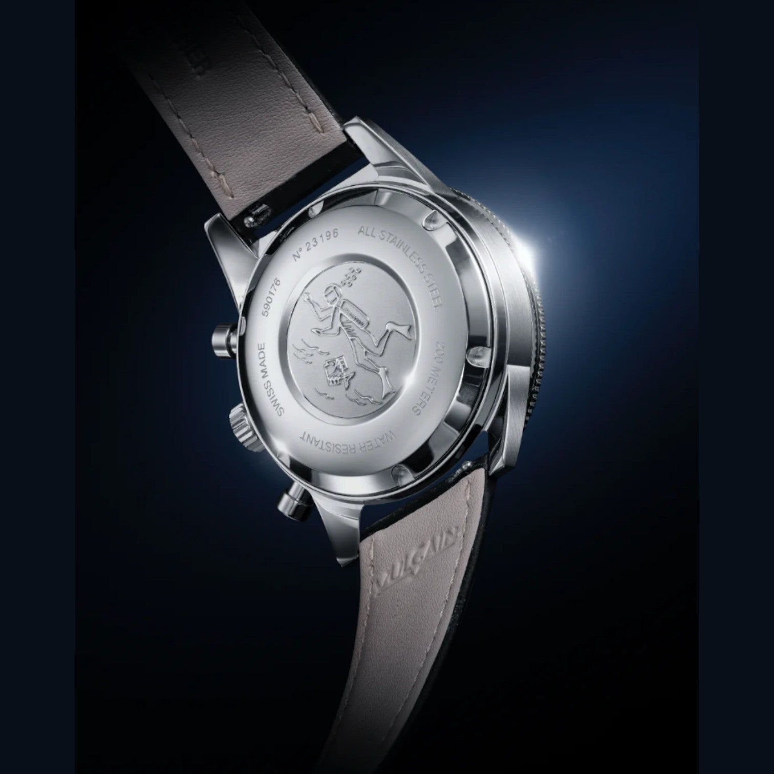 Vulcain Skindiver Chronograph Panda - White & Leather 590176A57.BAC201