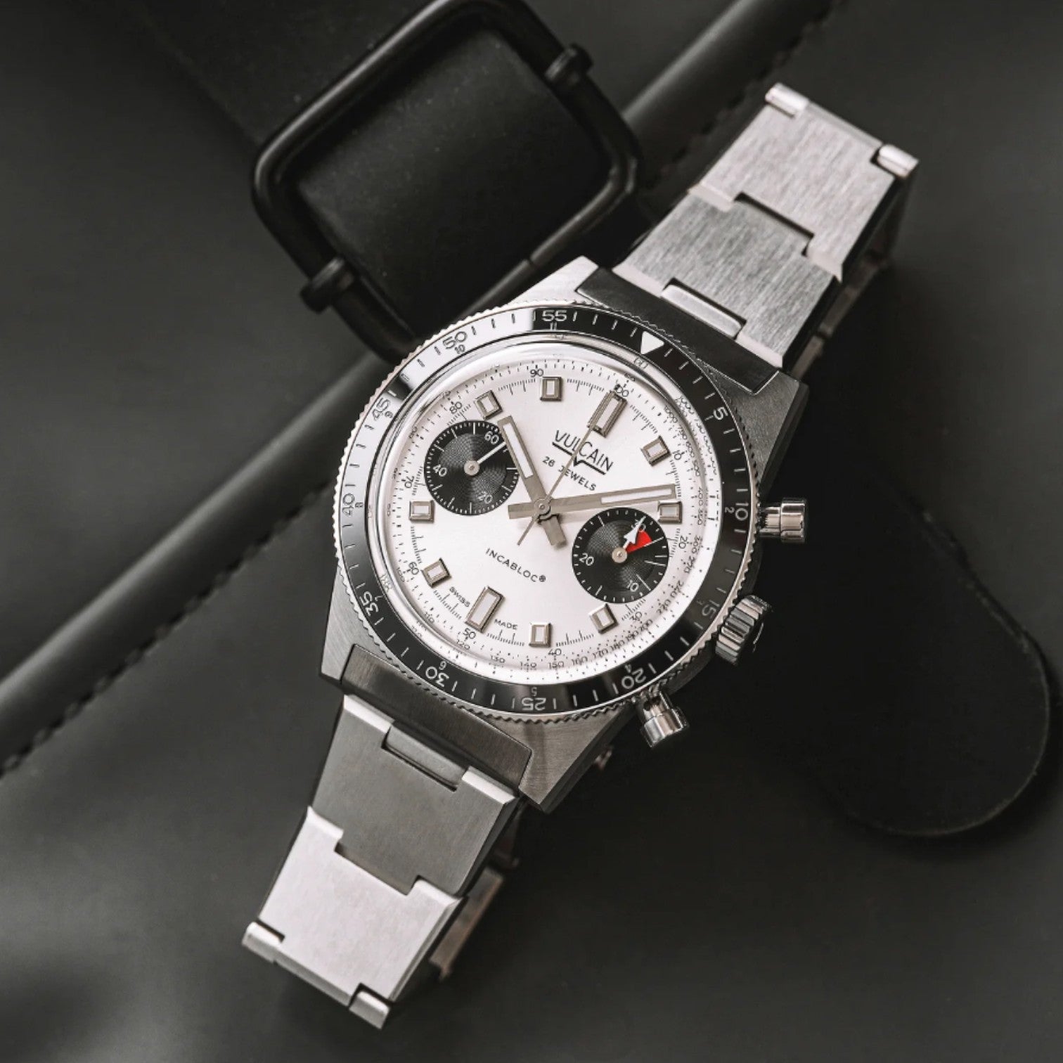 Vulcain Skindiver Chronograph Panda - White & Steel 590176A57.BHM286