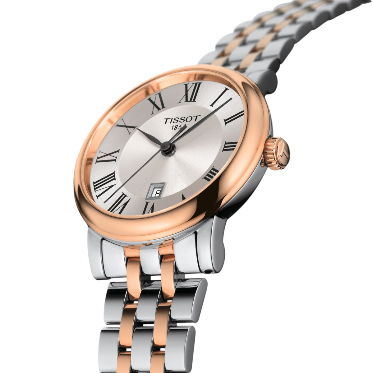 Tissot - Carson Premium Quartz Lady 30mm Silver & Rose Gold PVD T1222102203301