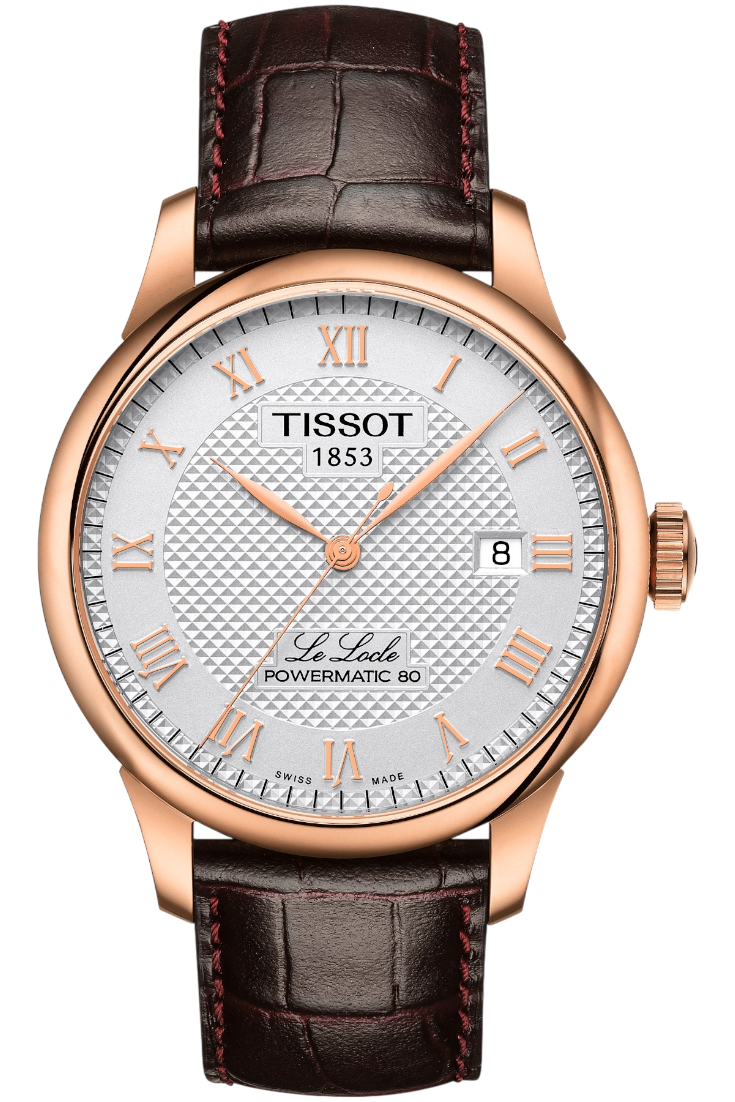 Tissot - Le Locle Automatisk Rose Guld PVD & Läderband 39mm T0064073603300
