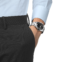 Tissot - Gentleman Powermatic Silicium Black & Steel 40mm T1274071105100