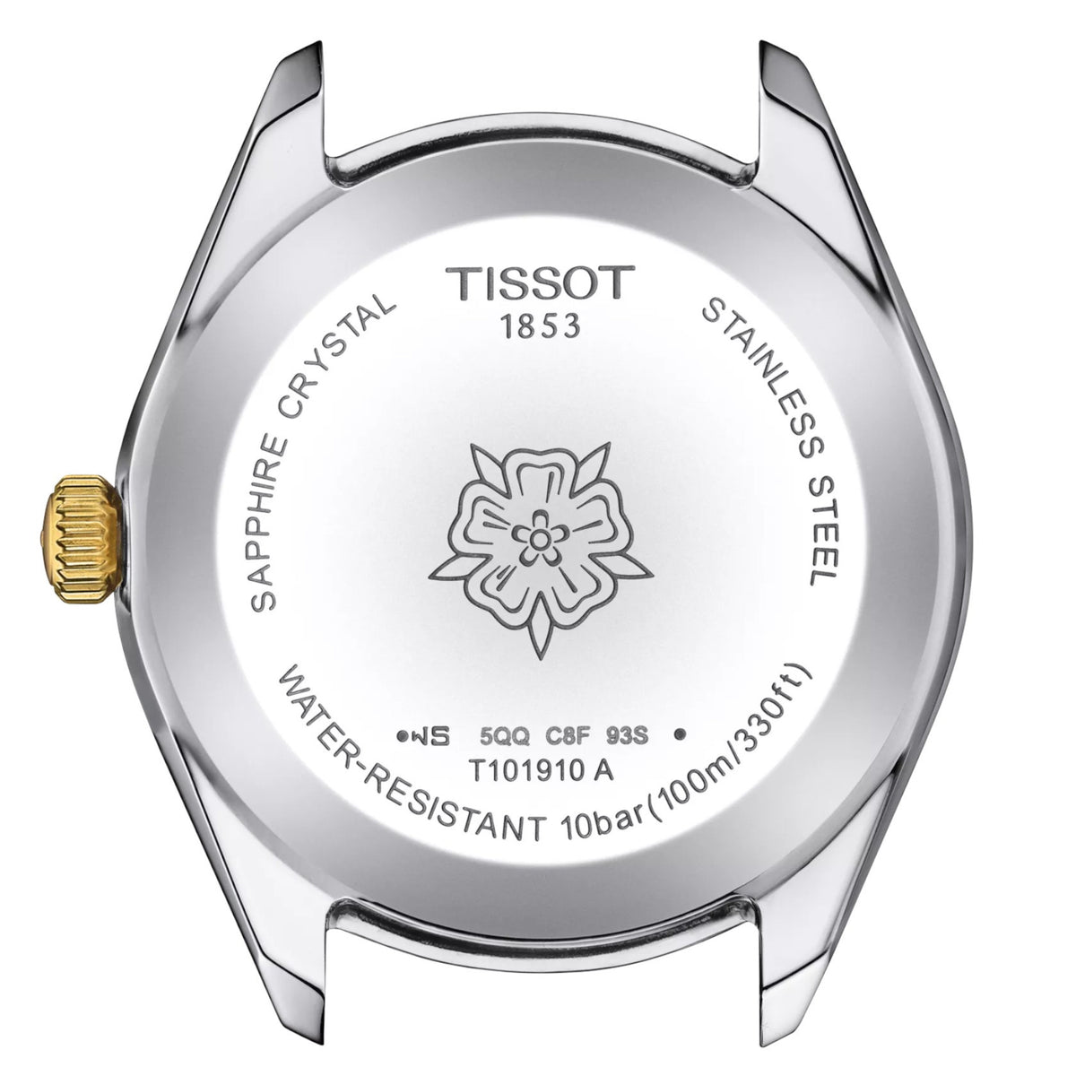 TISSOT PR100 Quartz Lady Pärlemor Stål & Guld PVD T1019102211100