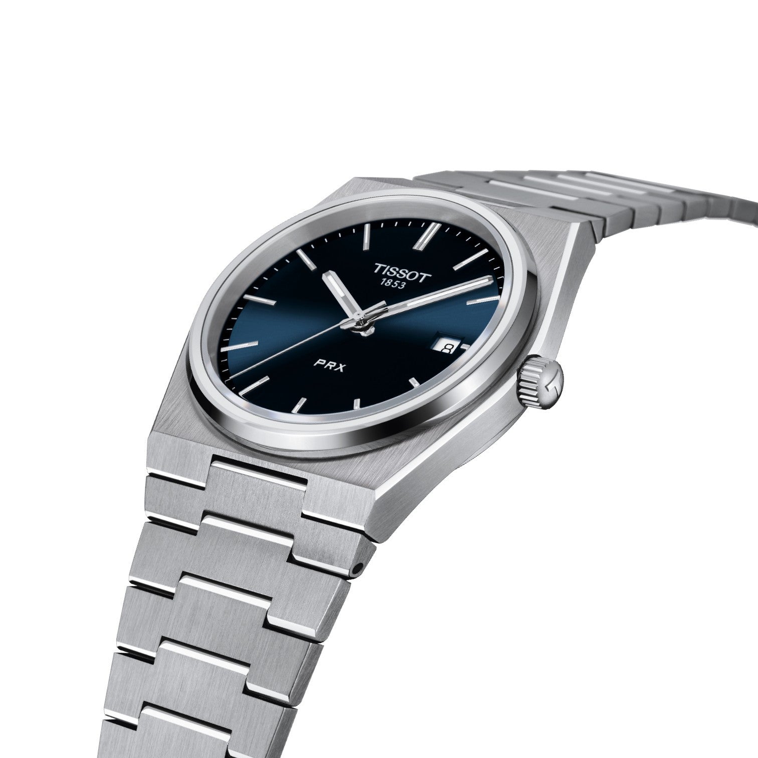 Tissot PRX Blå Urtavla & Stållänk T1374101104100