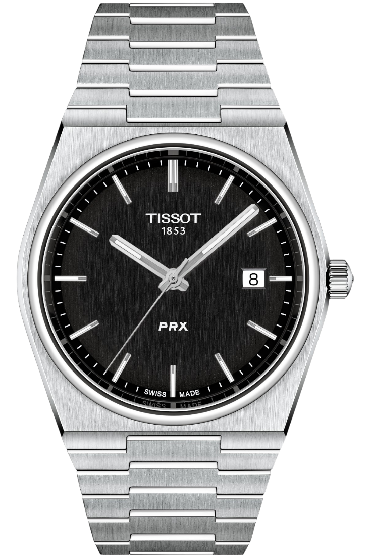 Tissot - PRX Quartz Black Dial & Steel Bracelet T1374101105100