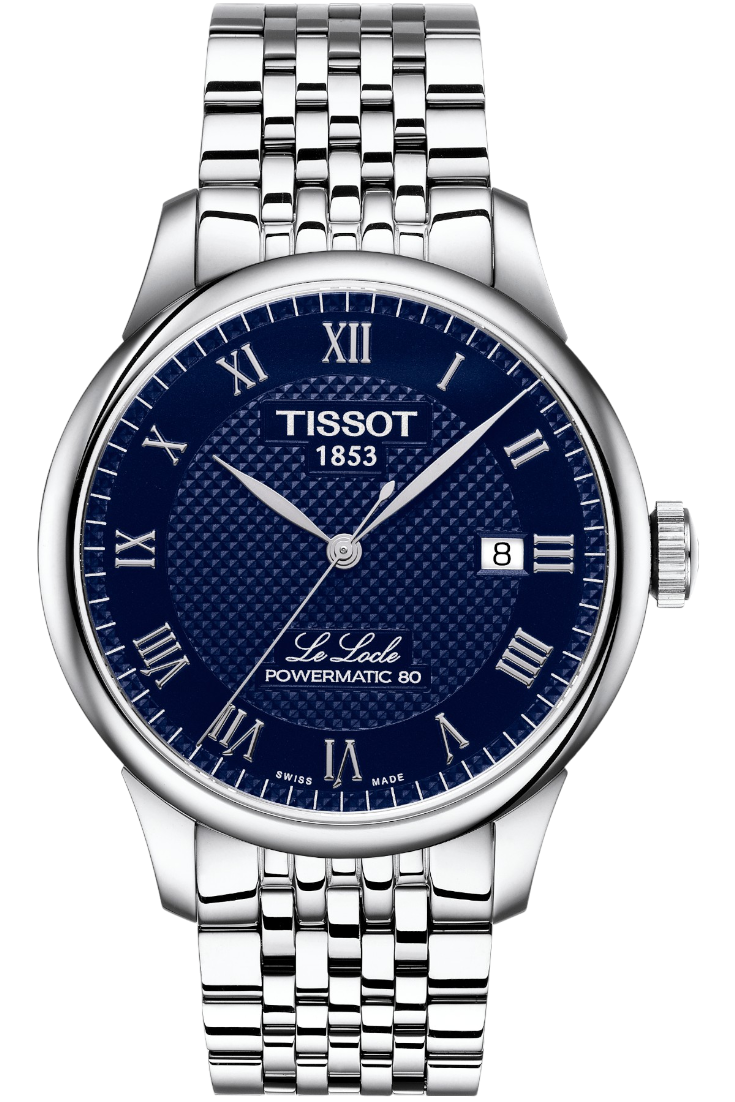 Tissot - Le Locle Powermatic 80 Roman numerals Blue & Steel T0064071104300