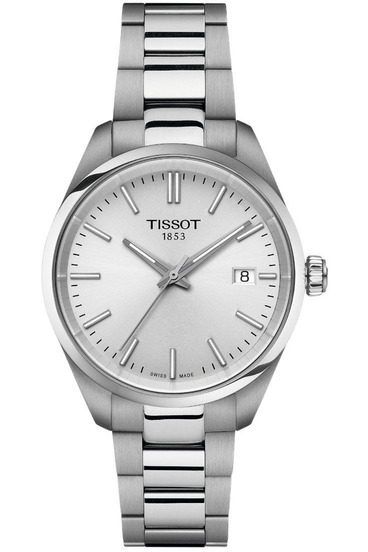 Tissot PR 100 Damklocka Kvartz 34mm Silver Urtavla & Stållänk T1502101103100