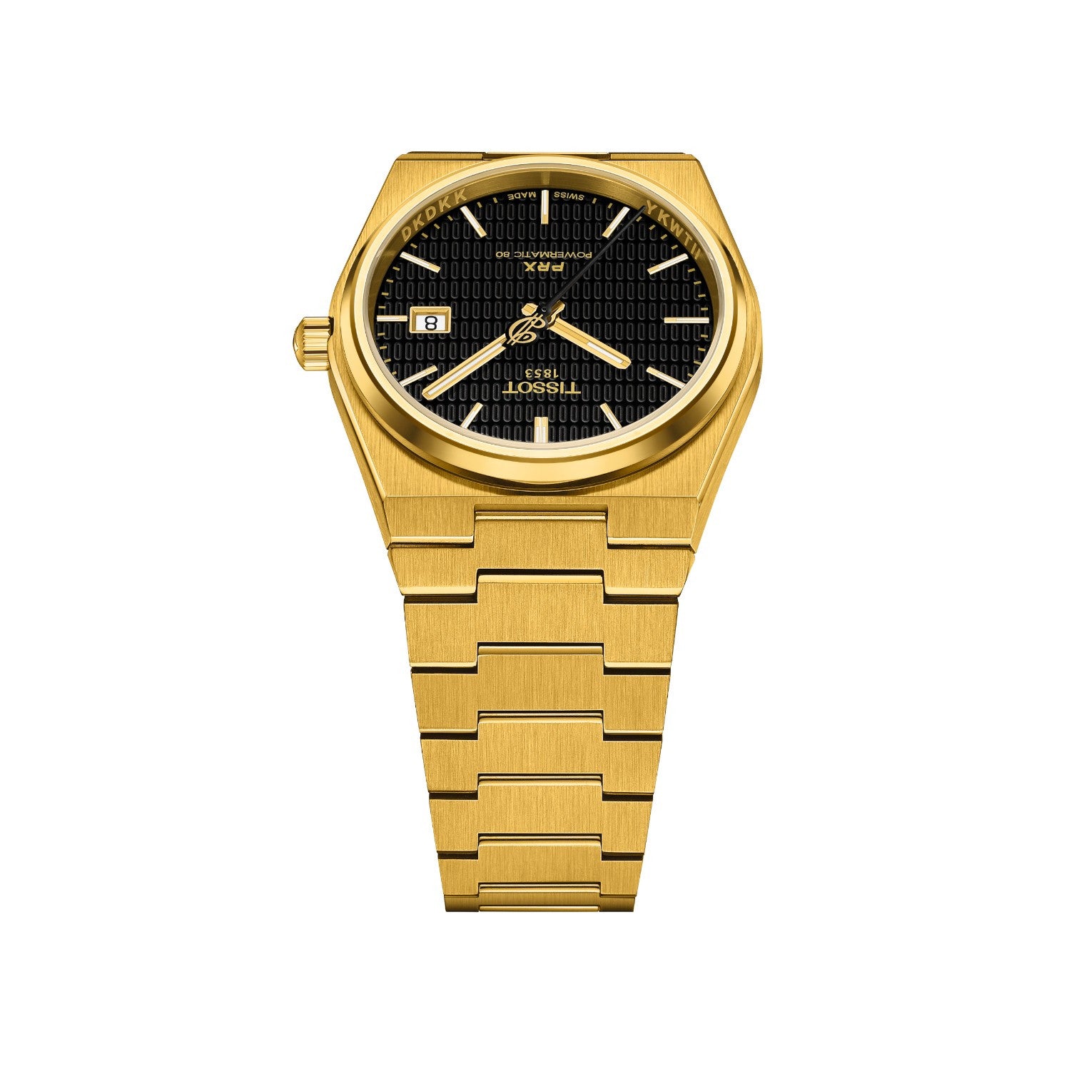 Tissot PRX Powermatic 80 Damian Lillard Special Edition 40mm Svart Urtavla & Guld PVD Stållänk T1374073305100
