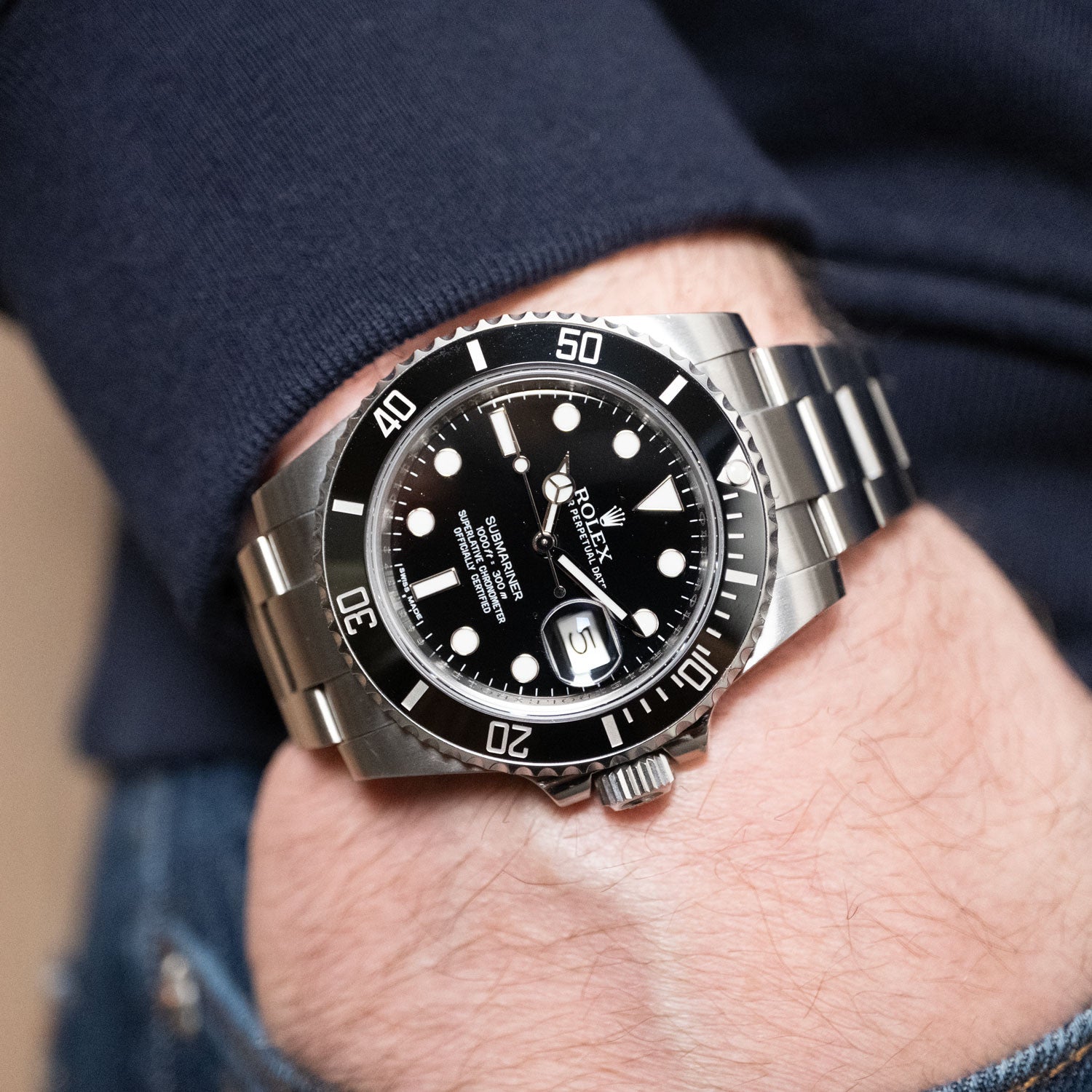 BEGAGNAD Rolex Submariner Date 116610LN Svart 2010