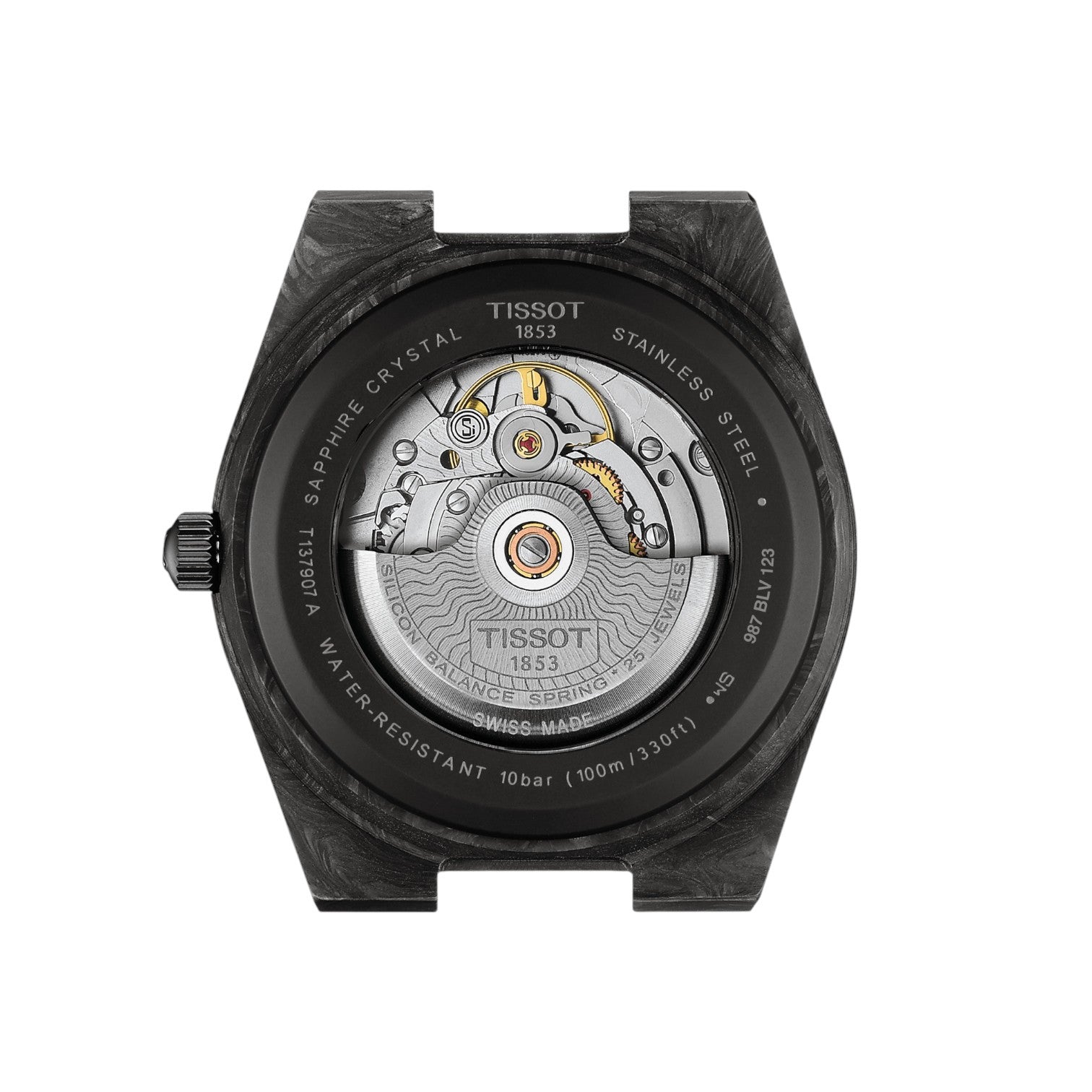 Tissot PRX Powermatic 80 40mm Black Carbon & Steel Bracelet T1379079720100