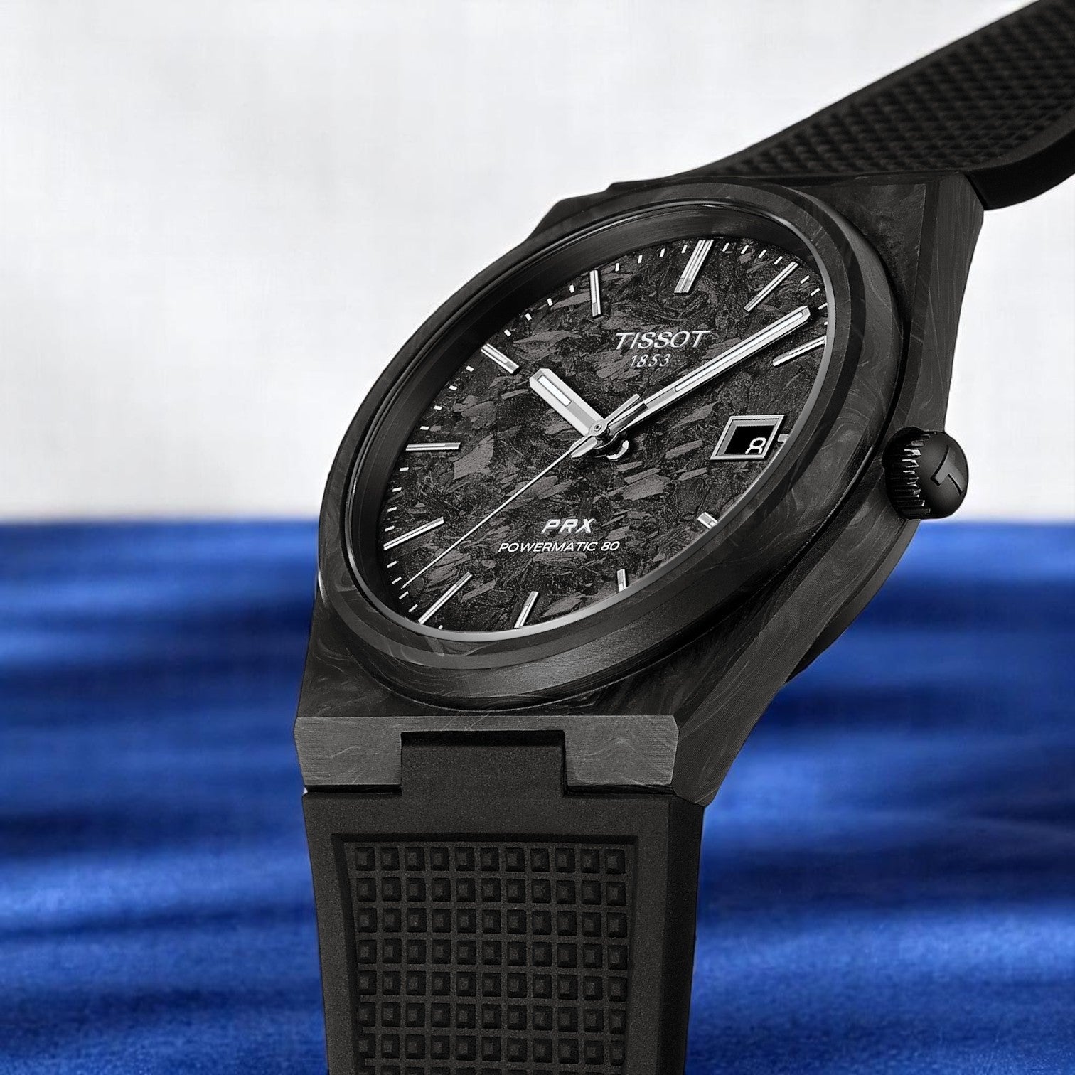 Tissot PRX Powermatic 80 40mm Black Carbon & Steel Bracelet T1379079720100