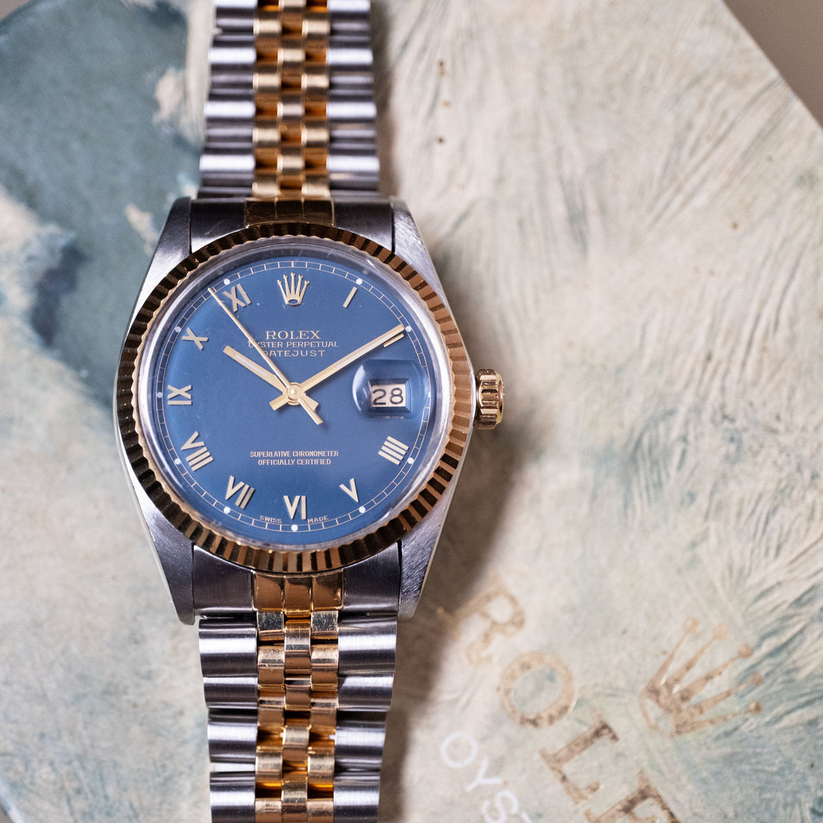 BEGAGNAD Rolex Datejust 36 16013 Blå