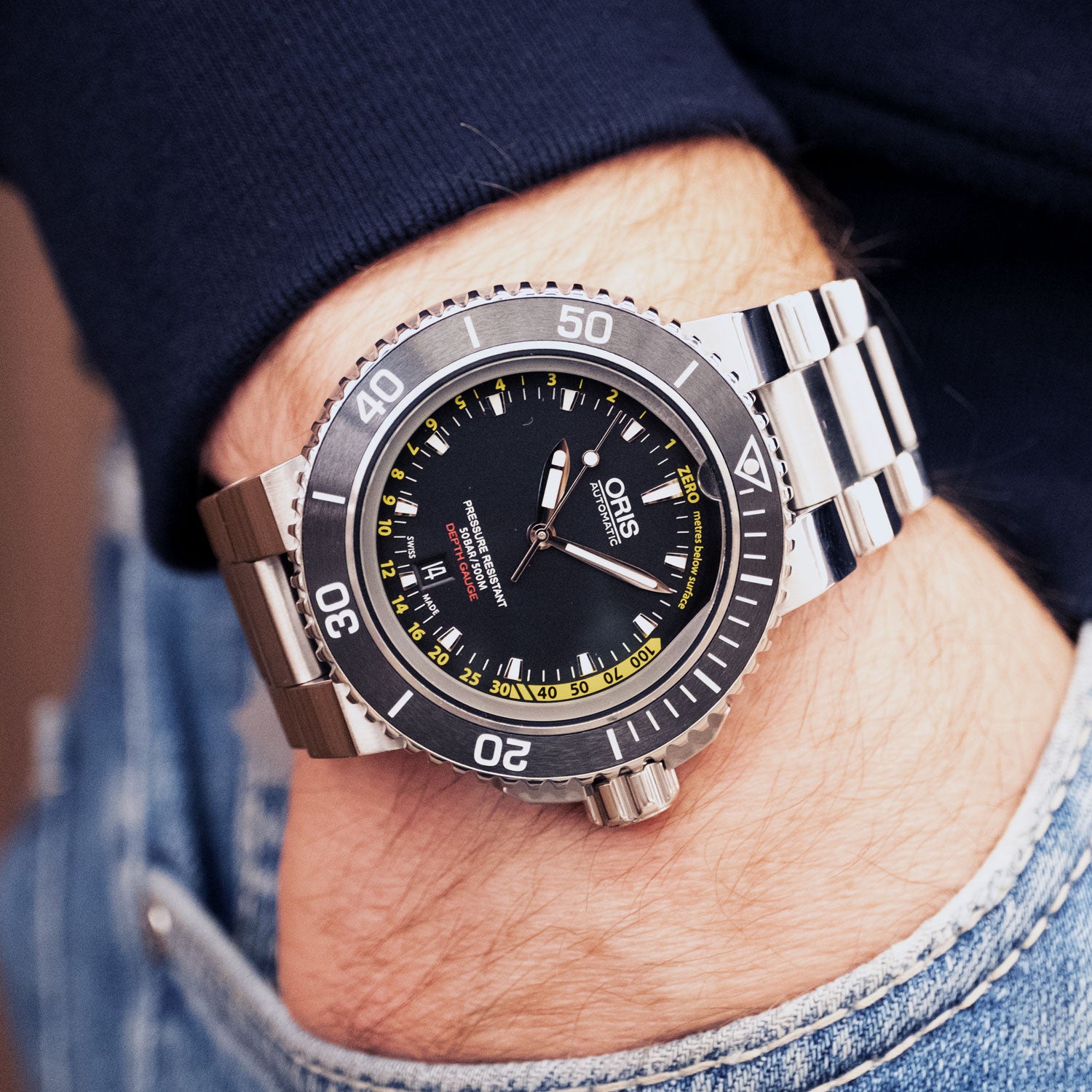 BEGAGNAD ORIS Aquis Depth Gauge 0173376754154-SETMB