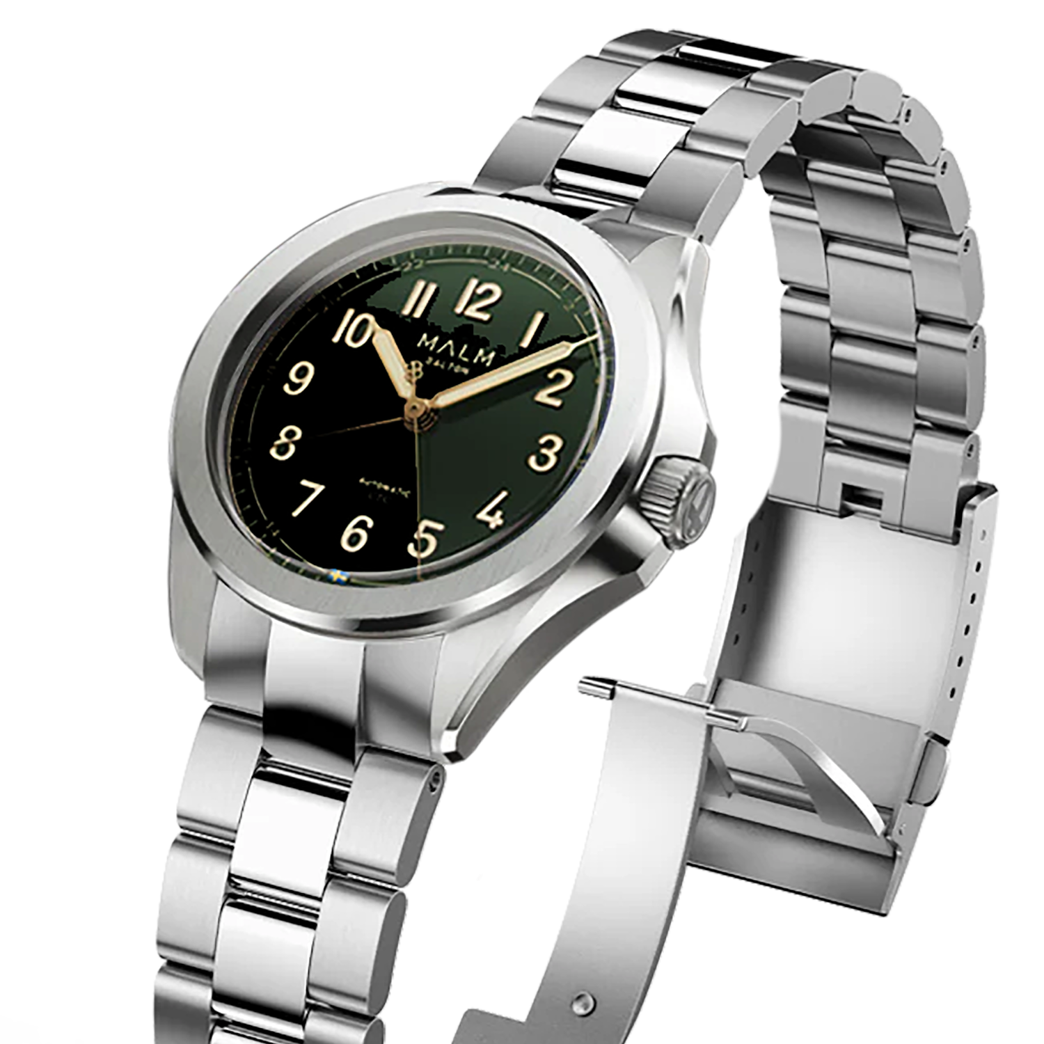 MALM Dalton Grön UTC Automatisk 38 MW-DA38GREUTC