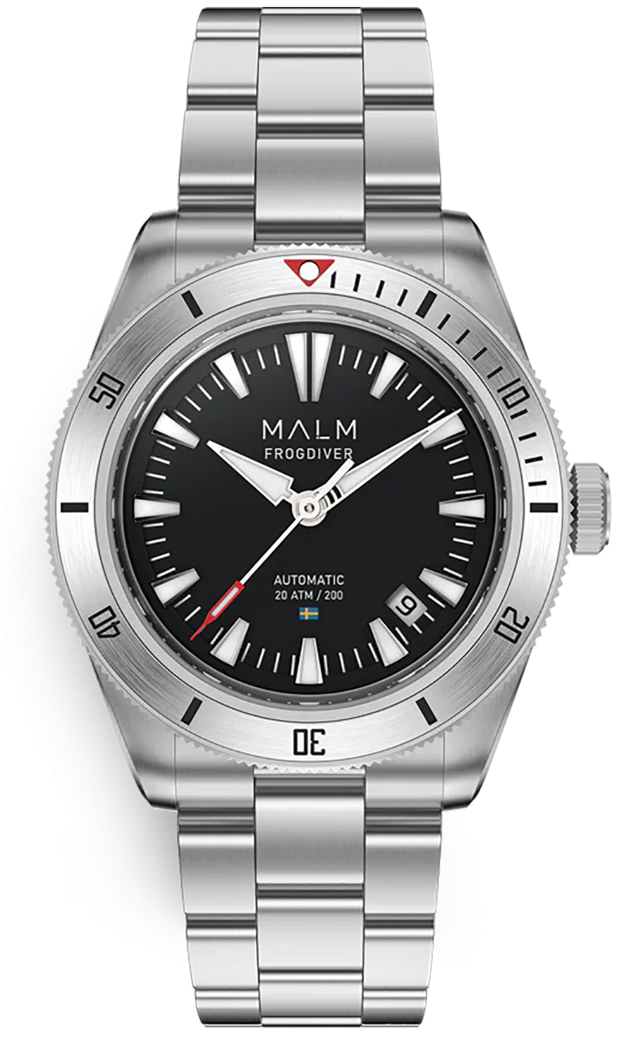 MALM Frogdiver II Black 39 Swiss Automatic-Bracelet MW-FDIIBLK39