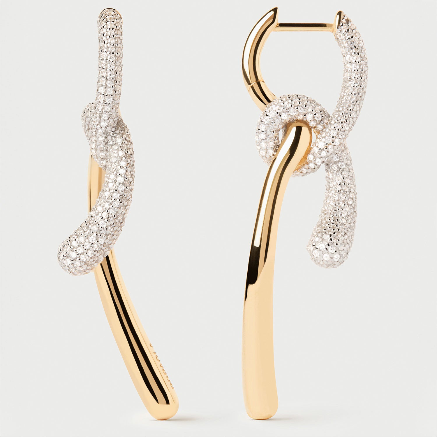PDPAOLA PAVE TWIST HOOPS