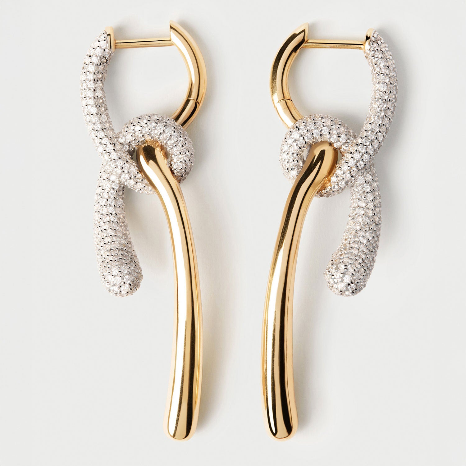 PDPAOLA PAVE TWIST HOOPS