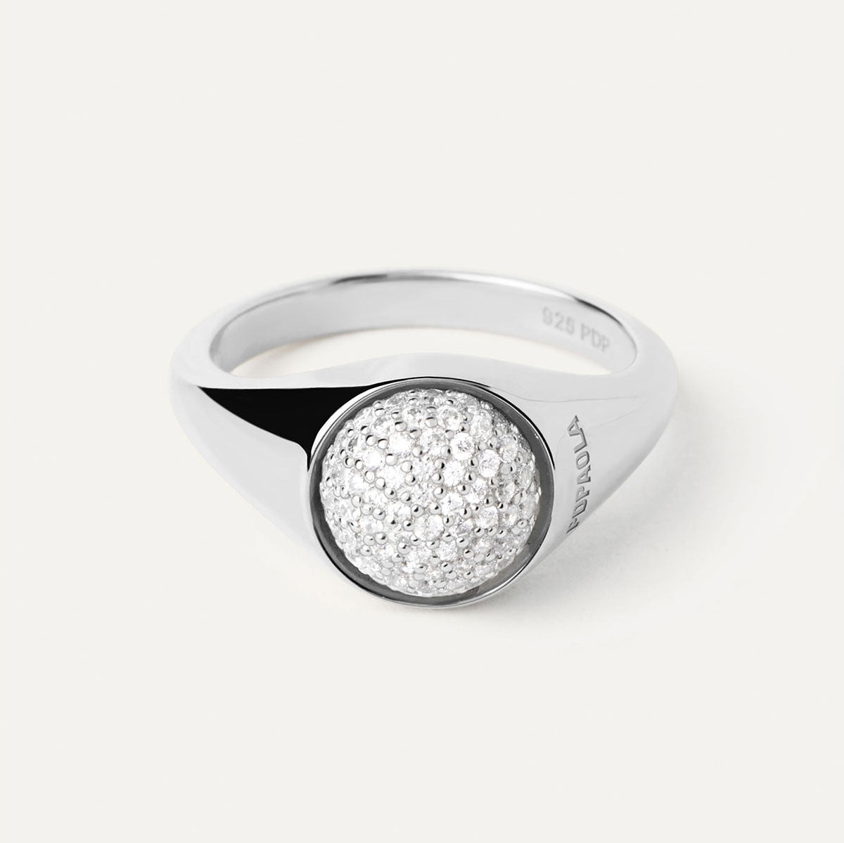 PDPAOLA PAVE MOON ring