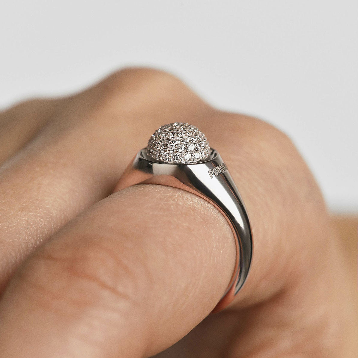PDPAOLA PAVE MOON ring