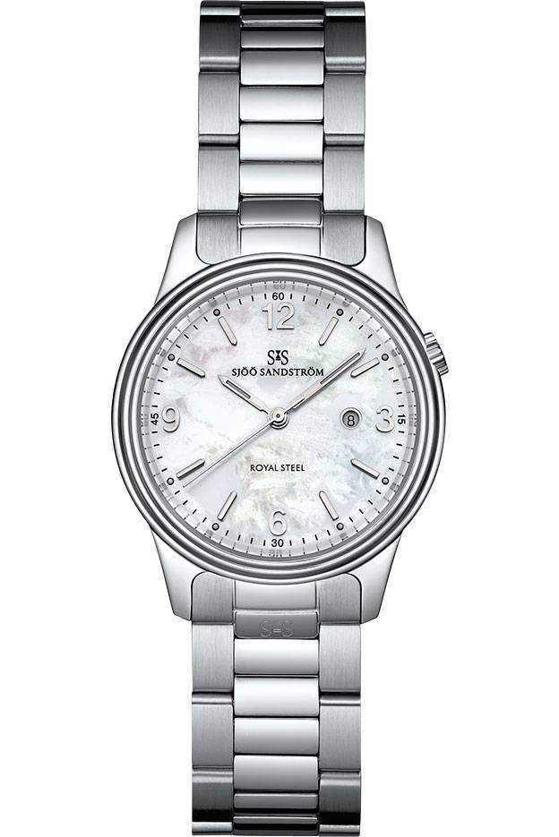 Sjöö Sandström - Royal Steel Classic 32mm Lady's Watch Mother-of-Pearl & Steel 007143