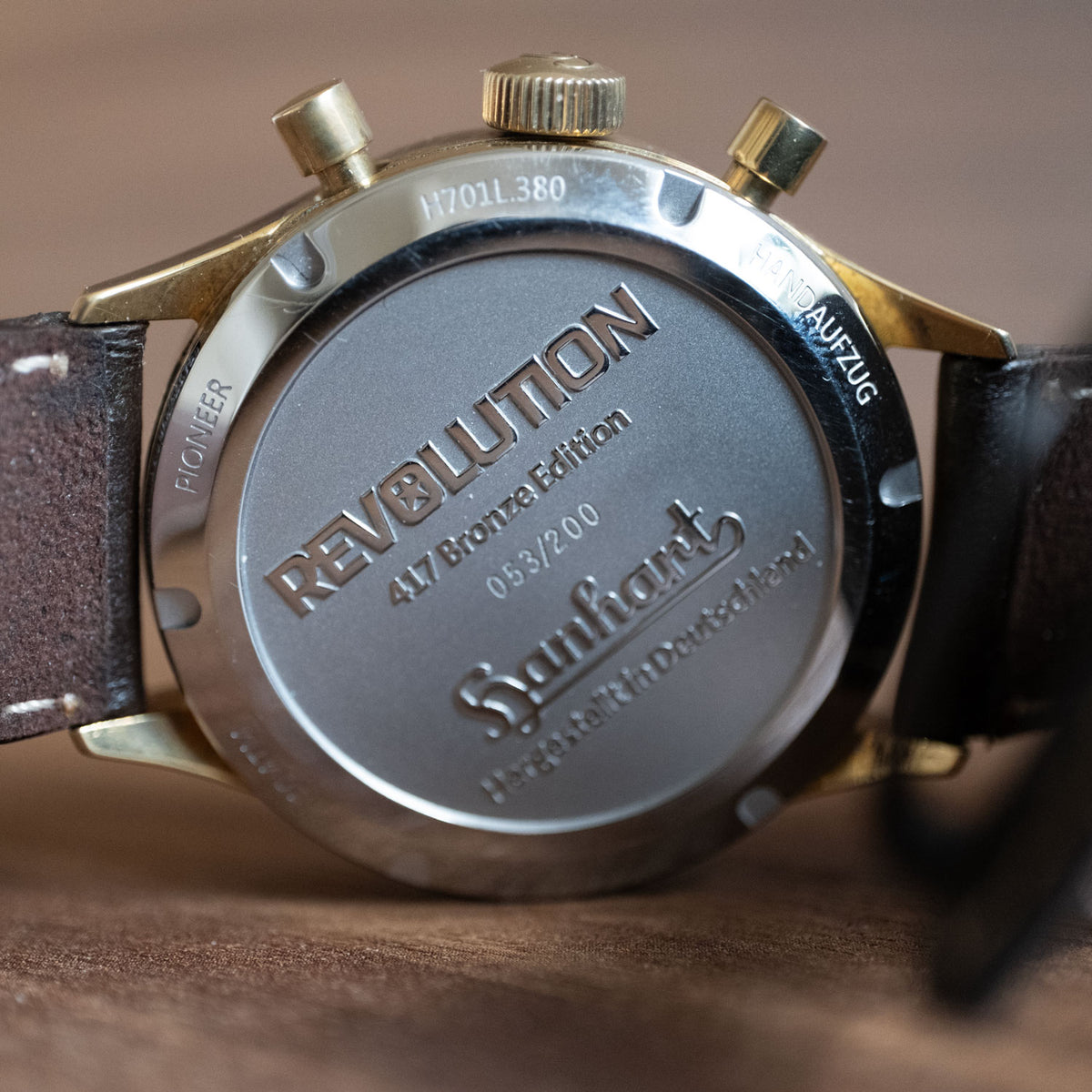 BEGAGNAD Hanhart 417 ”Copperhead” kronograf, limiterad, årsmodell 2022 H701L