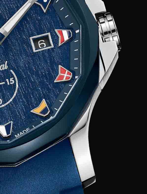 Corum Admiral Legend 42 mm Small Second - Blå Trä Urtavla