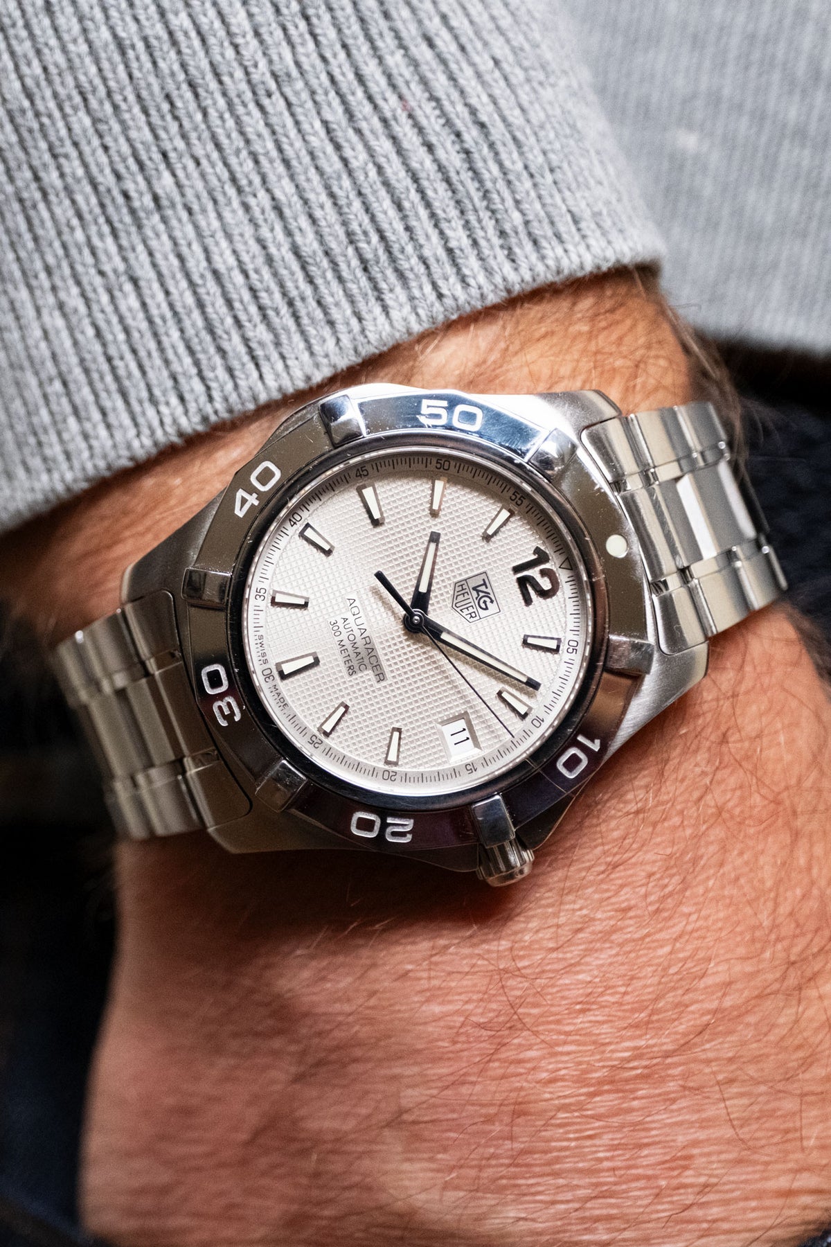 BEGAGNAD TAG Heuer Aquaracer stål 38 mm WAF2111.BA0806