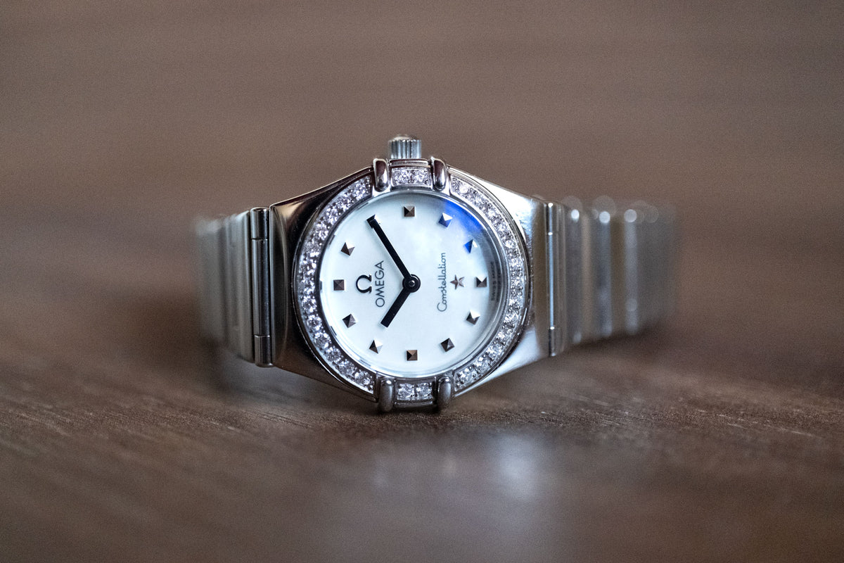 PRE-OWNED Omega Constellation Steel & Diamonds 1465.71.00