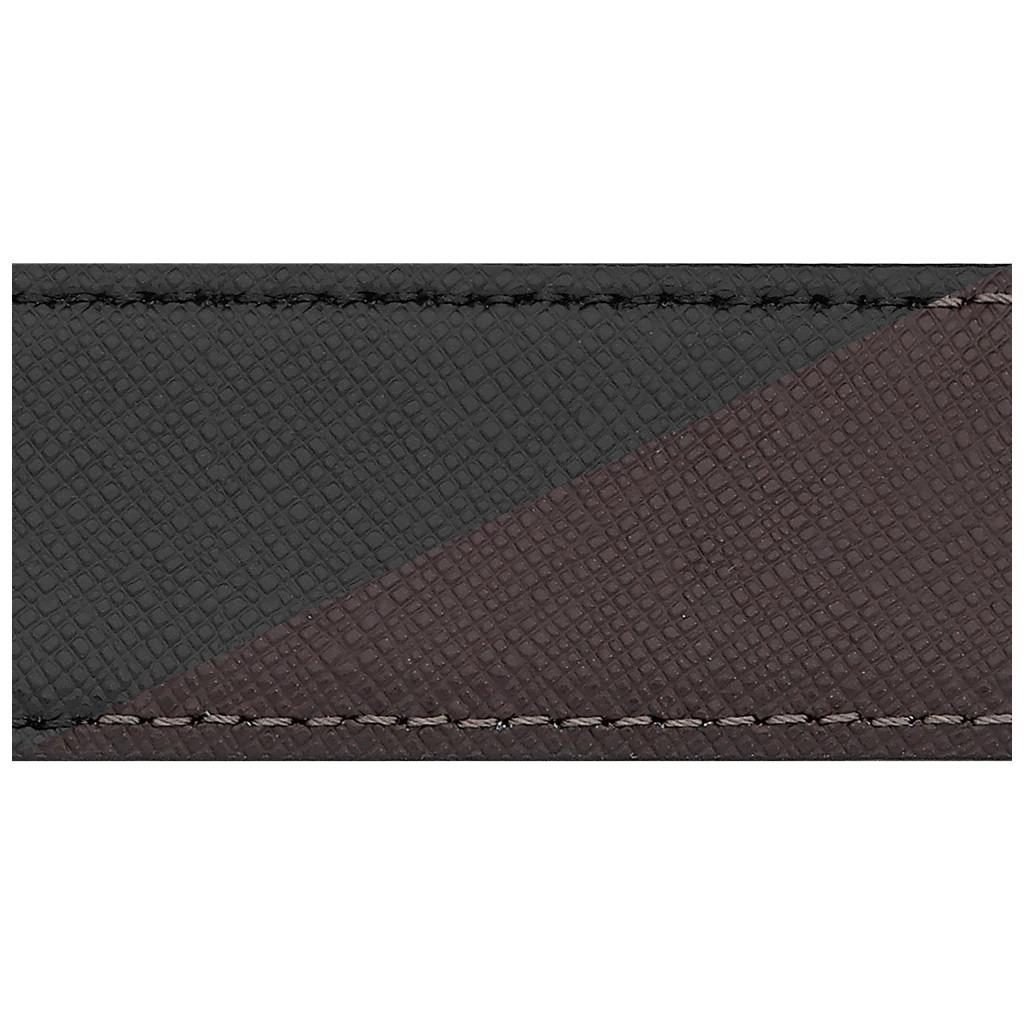 Montblanc - Meisterstück Horseshoe Black/Brown Saffiano Leather Belt MB113834