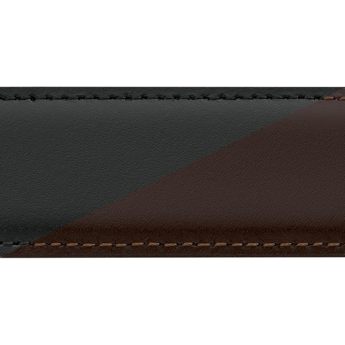 Montblanc - Meisterstück Square Black/Brown Leather Belt MB109738