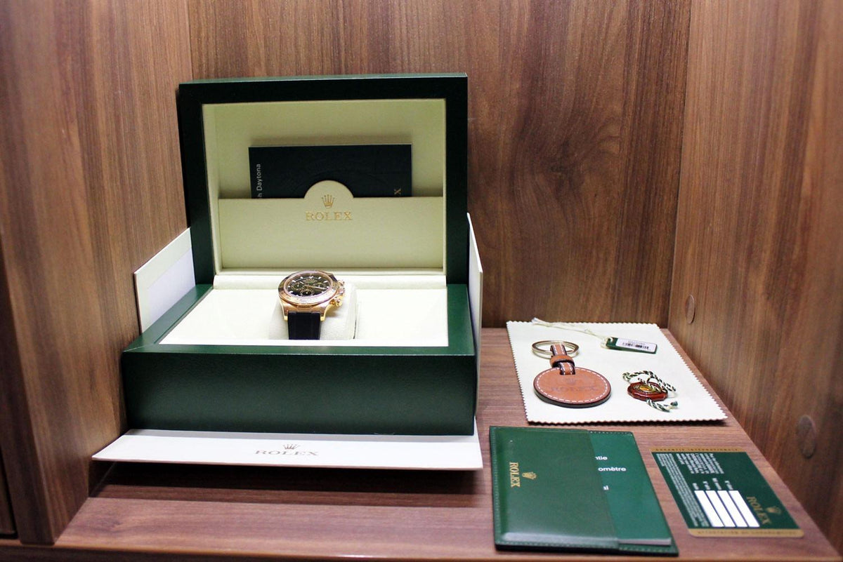 SÅLD - BEGAGNAD Rolex Daytona Oyster Perpetual 18K Chrono Svart