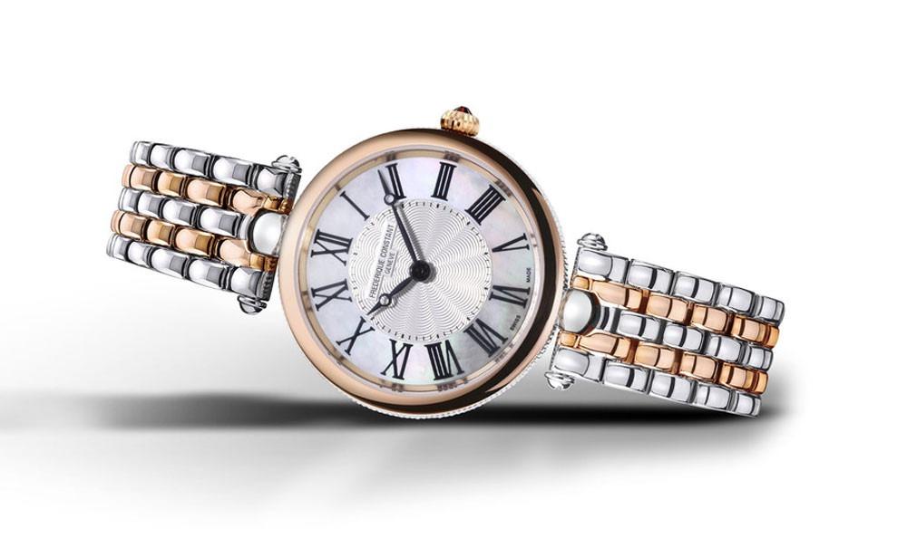Frederique Constant Classics Art Déco 30mm Round Rose gold & Steel