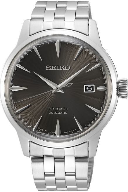 Seiko - Presage Automatic 40mm Black & Steel Bracelet SRPE17J1