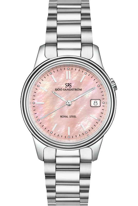 Sjöö Sandström Royal Steel Classic Rosa Pärlemor 32mm