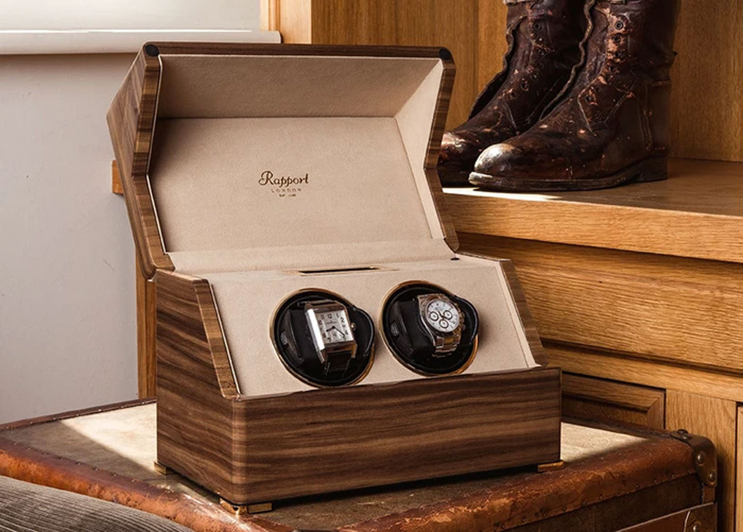 Rapport London - Perpetua III Duo Watch Winder Walnut W582