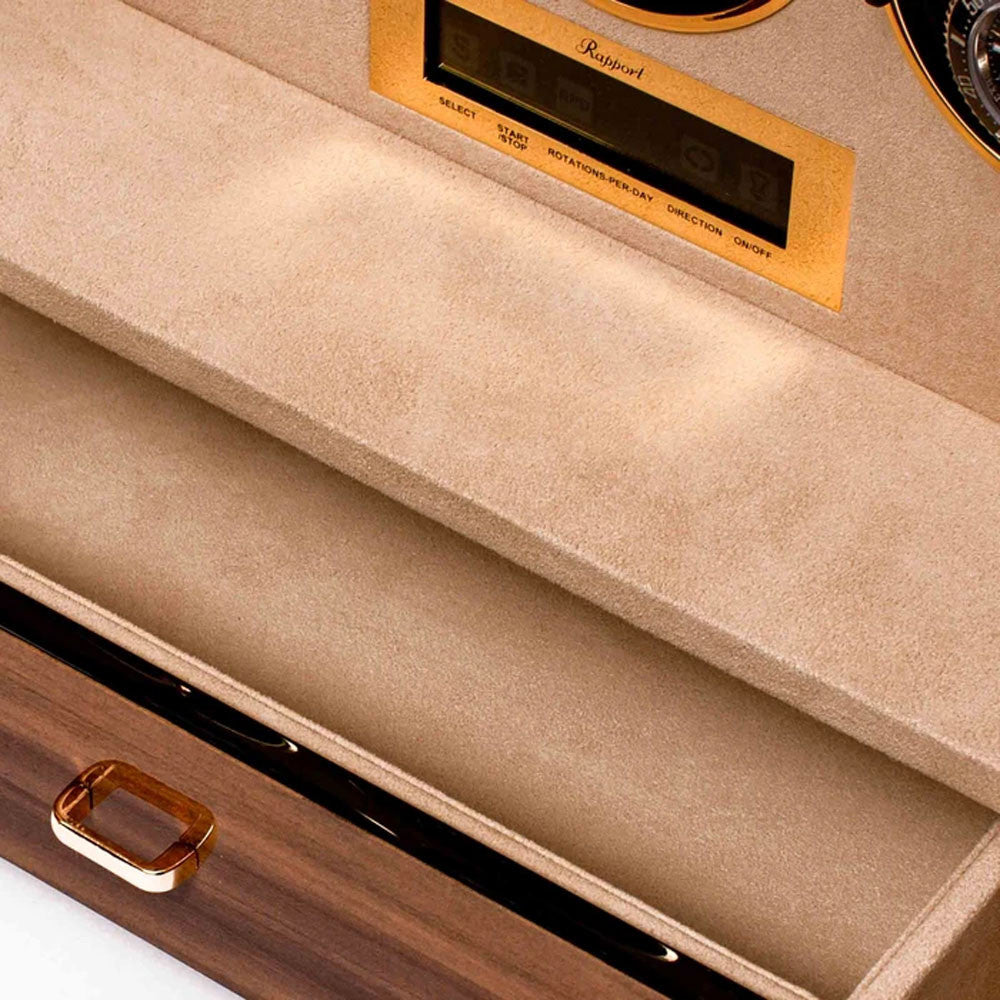 Rapport London - Paramount Nine Watch Winder Valnöt W309