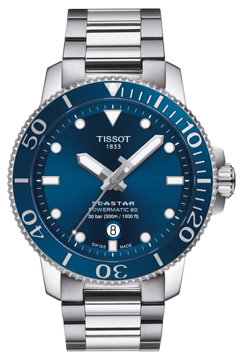 Tissot - Seastar 1000 Powermatic 80 Blue Dial & Steel Bracelet T120.407.11.041.03