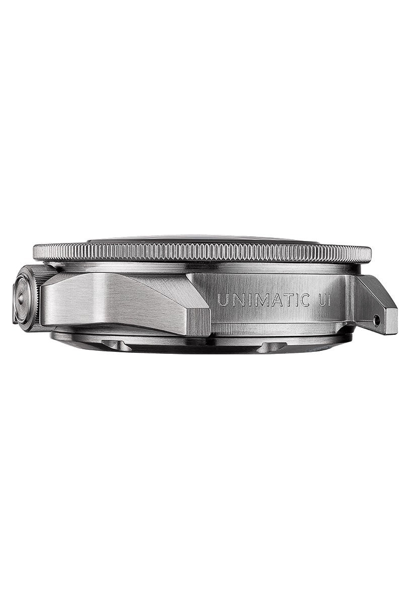 Unimatic - U1 Classic 41,5 mm svart urtavla och Natoband UC-1